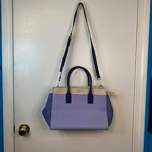 Kate Spade New York Purple blue tan bag - Picture 8 of 12